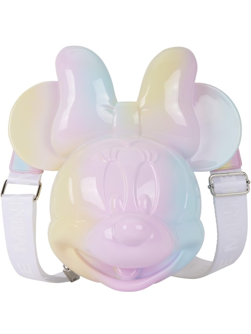 Loungefly Disney Pastel Tye-Dye Minnie Mouse Molded Figural Minnie Shaped Bag